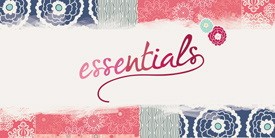 Essentials by Pat Bravo. Bold textile prints with bright colors.
