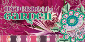 Hyperreal Garden by Pat Bravo. Fabrics with romantic and organic prints, line work and geometric patterns.