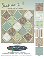 Sentiments II Quilt by Pat Bravo