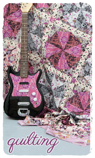 Quilting Pattern Rock n Romance by Pat Bravo.
