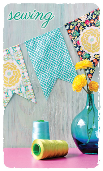 Sewing template flags