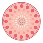 Essentials by Pat Bravo Pink Circle Mandala. 