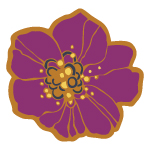 Indie by Pat Bravo Purple Flowery Vector
